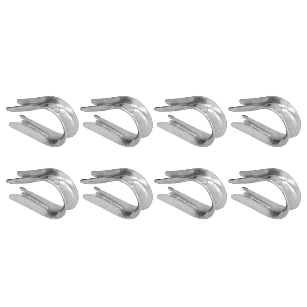 (M2 2mm)50Pcs Wire Rope Thimble Stainless Steel Cable Rigging Tools For Ship
