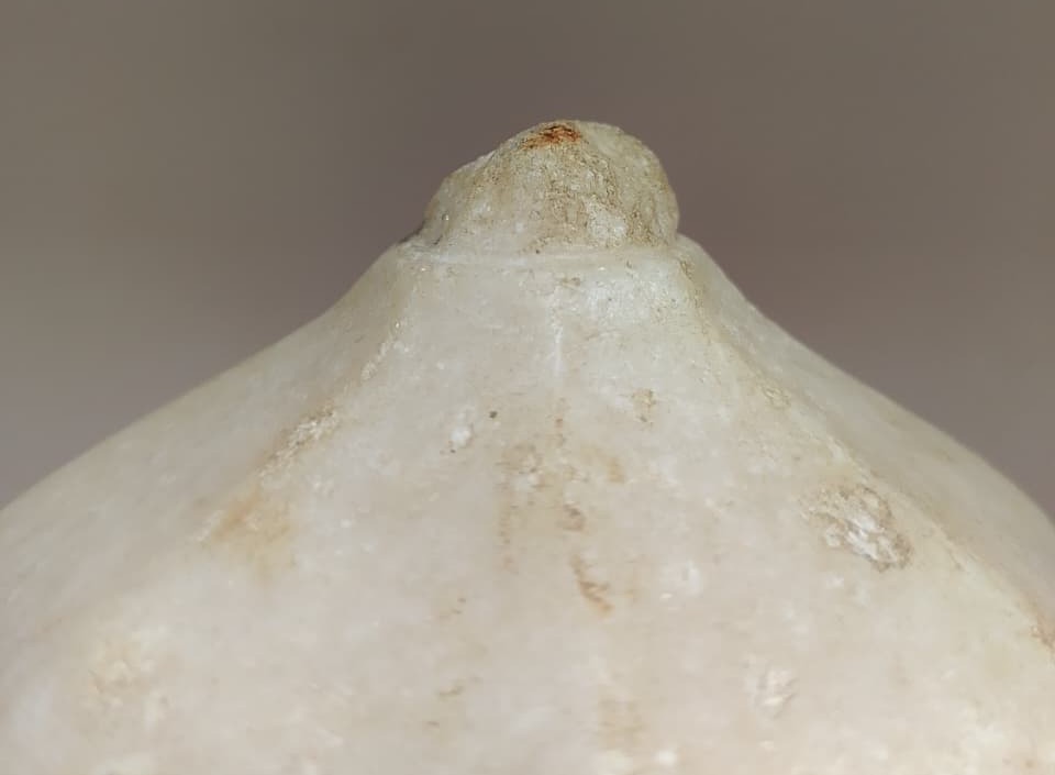 OLD MUGHAL WHITE MARBLE CARPET WEIGHTS COLLECTIBLE.