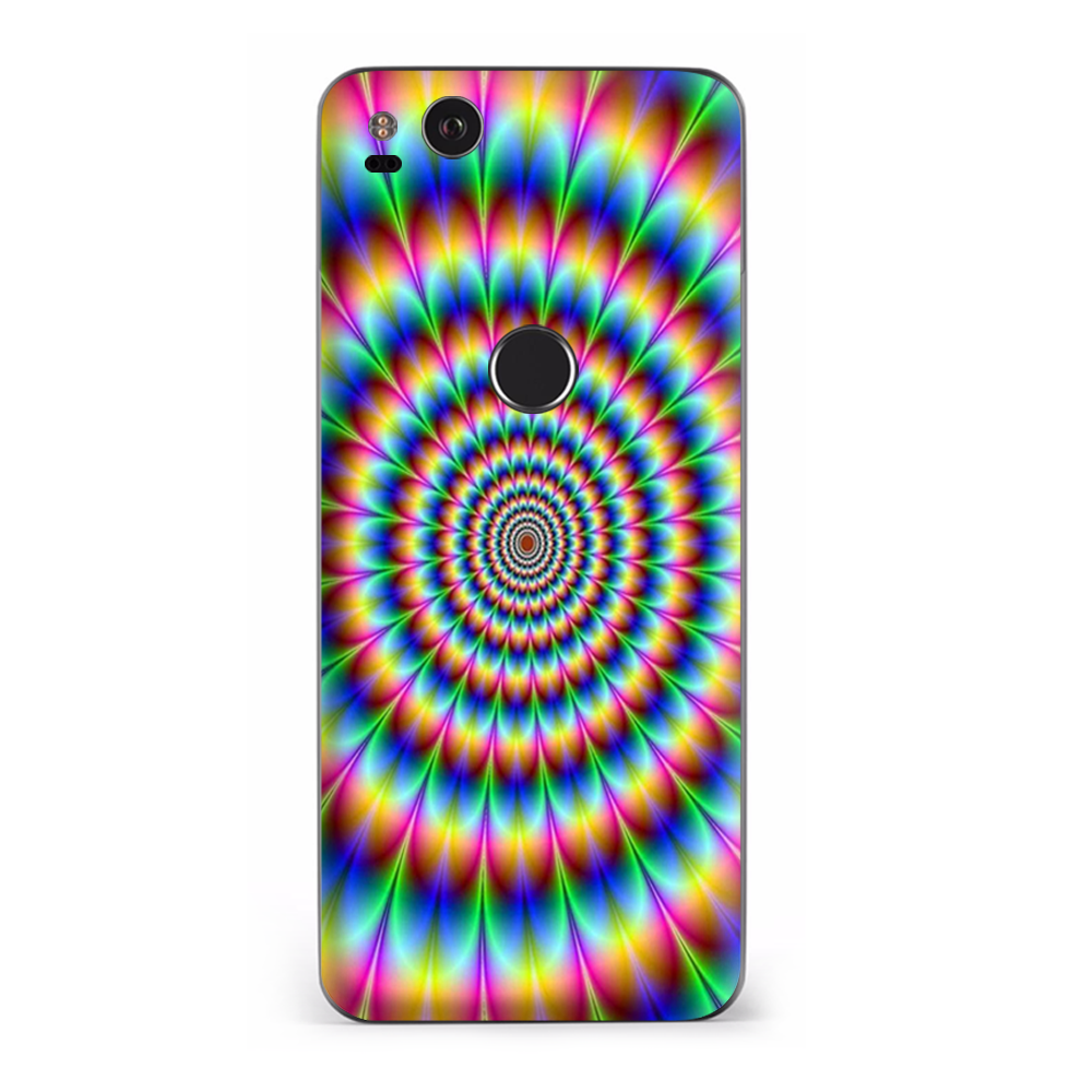 Google Pixel 2 Skins Decal Wrap Trippy hologram dizzy
