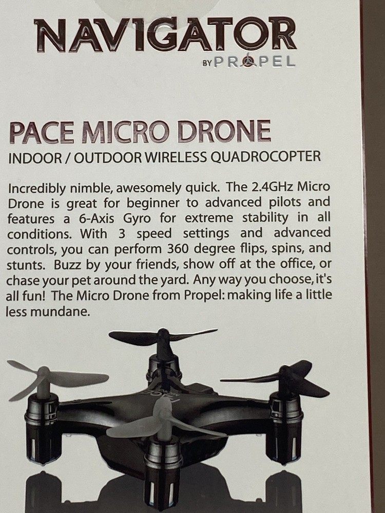 Micro Drone Propel Navigator Pace Wireless Quadcopter Beginner Stunt Drone Red