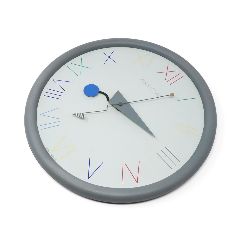 1980s Postmodern Canetti Wall Clock