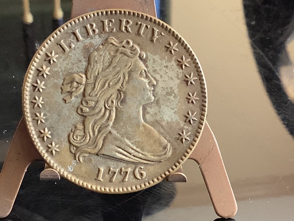 1776 Electrotype Cooper Medal 39.5mm.Liberty Dollar.