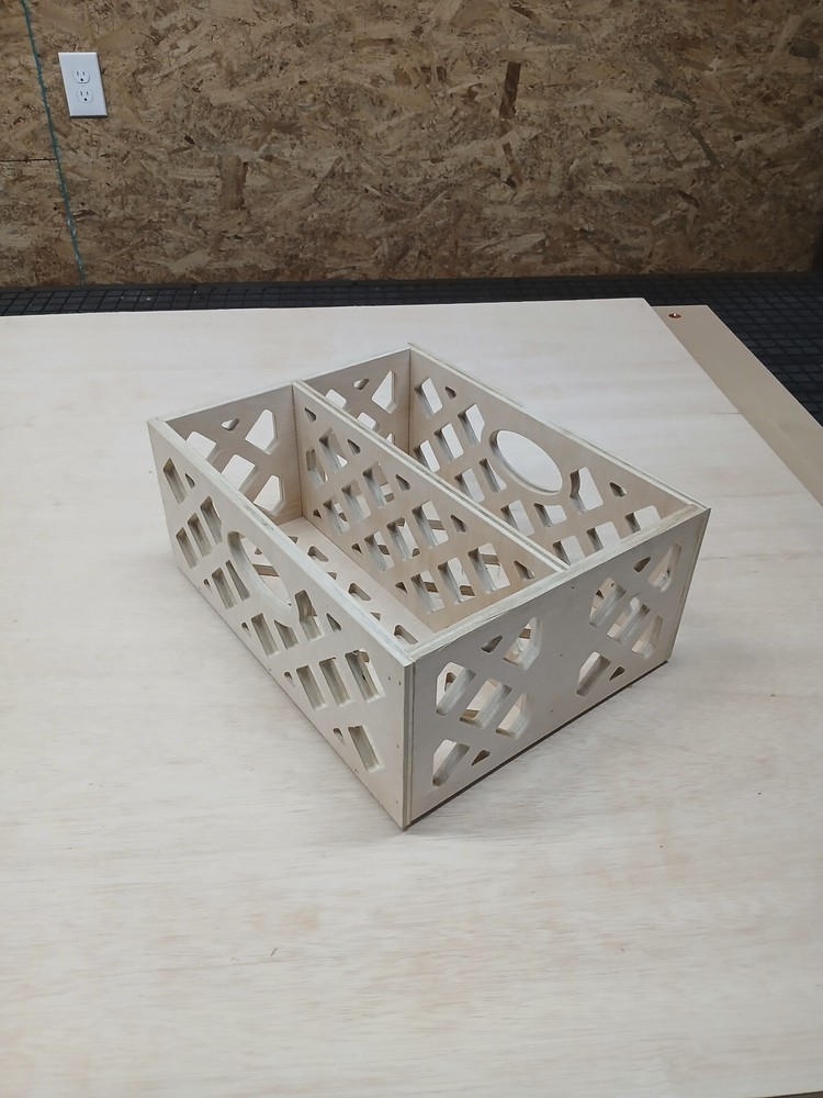 Wood CD Storage Crate - 2 row
