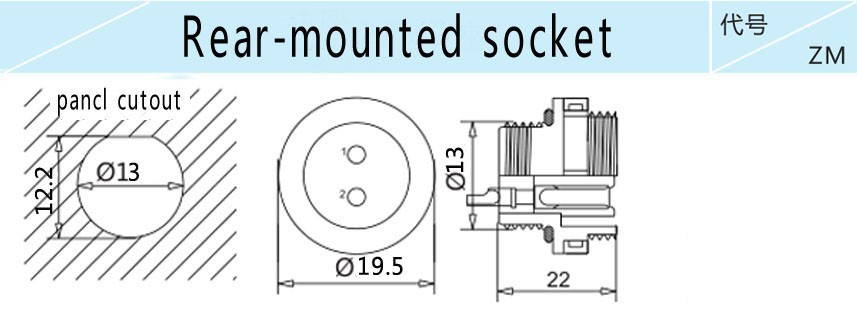 SD13 5A 4Pin Panel Mount Waterproof Cable Connector IP68 Aviation Plug Socket
