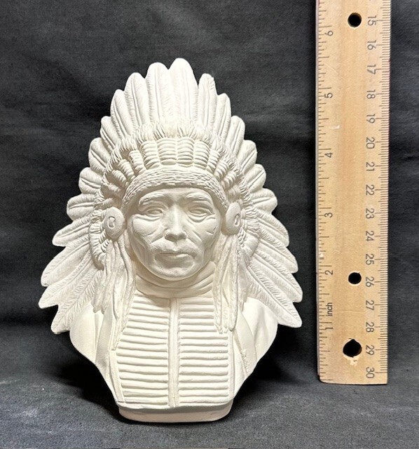 ~RiverView Ceramic Bisque Indian Chief Ready to Paint~