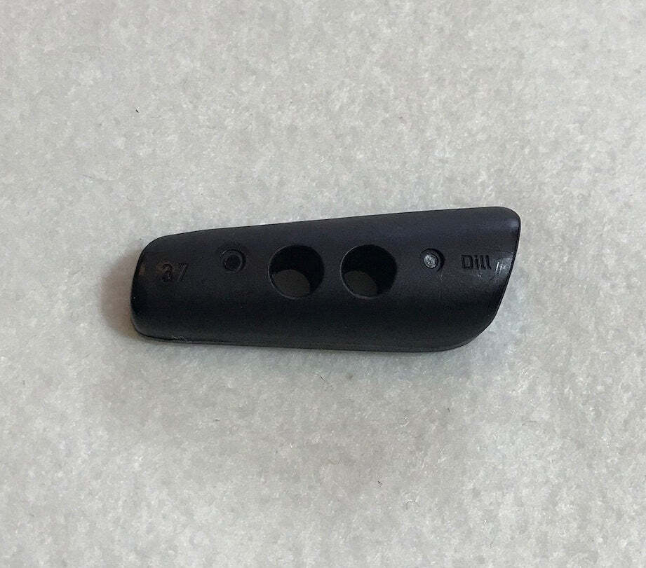 Black Oblong Chunky Plastic Button - Dill Buttons Brand 2"