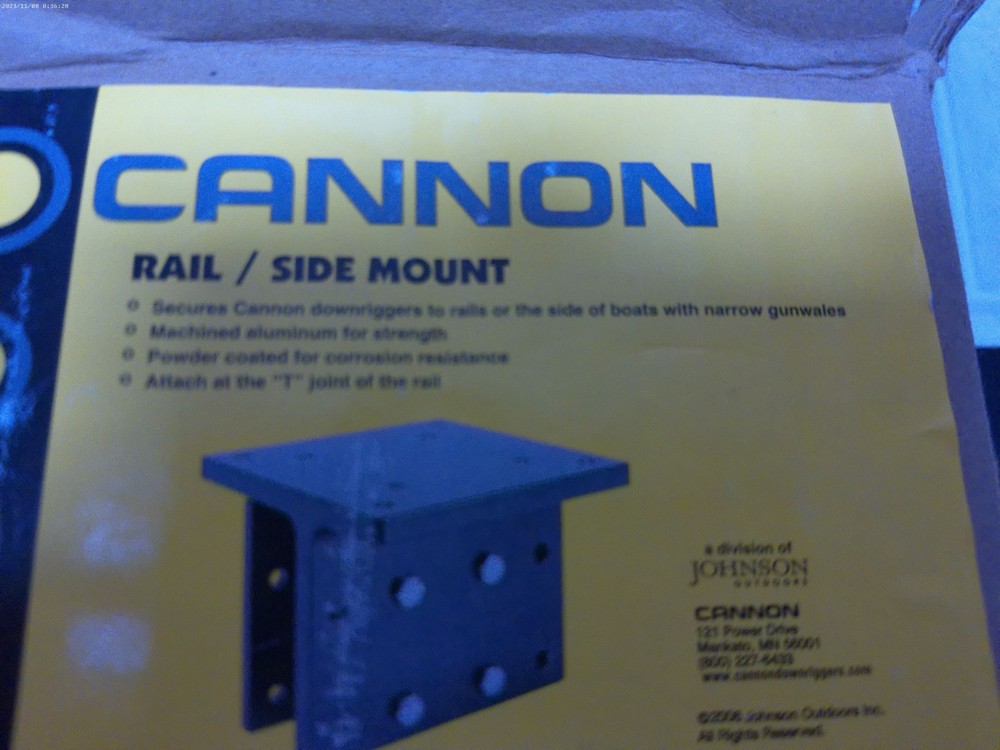 Cannon Rail/Side Mount For Downrigger 2250940