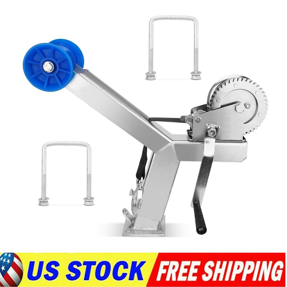 1200LBS Boat Trailer Winch Stand Adjustable with Roller Winch Post for Trailers