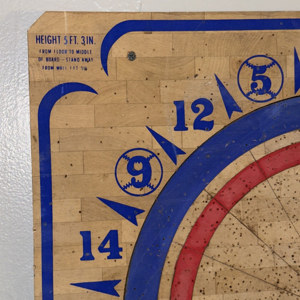 Vintage 2 Sided WIDDY Dart Board