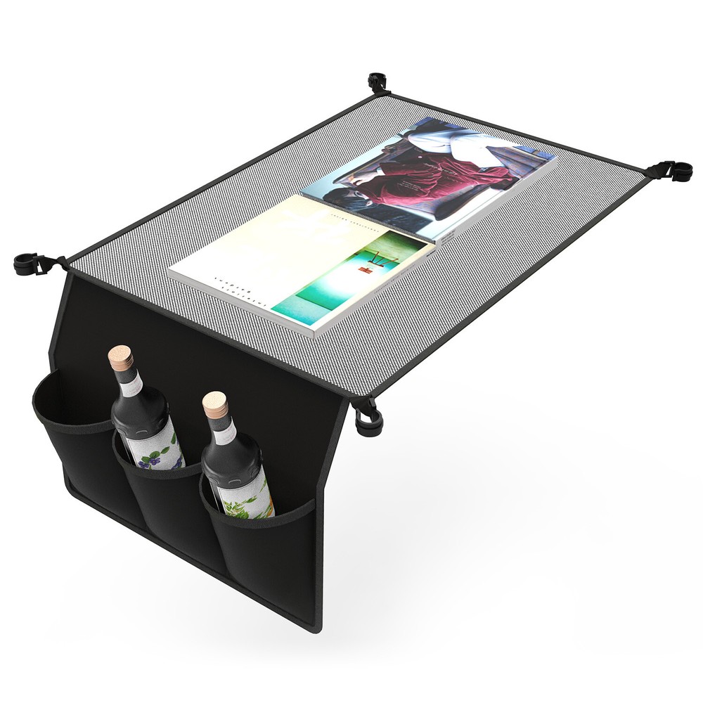 Height Adjustable Camping Table w/ Mesh Desktop, Picnic Table w/ Carry Handle
