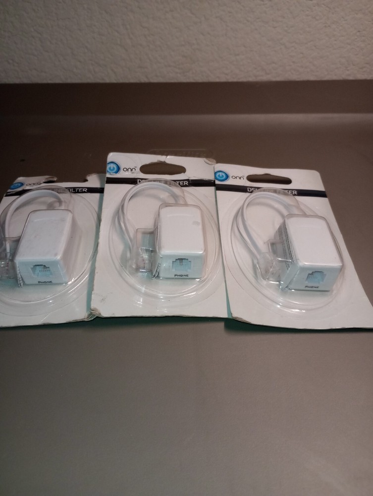 ONN DSL Modem Phone LINE FILTER Eliminate Interference Static Noise Blocker NEW
