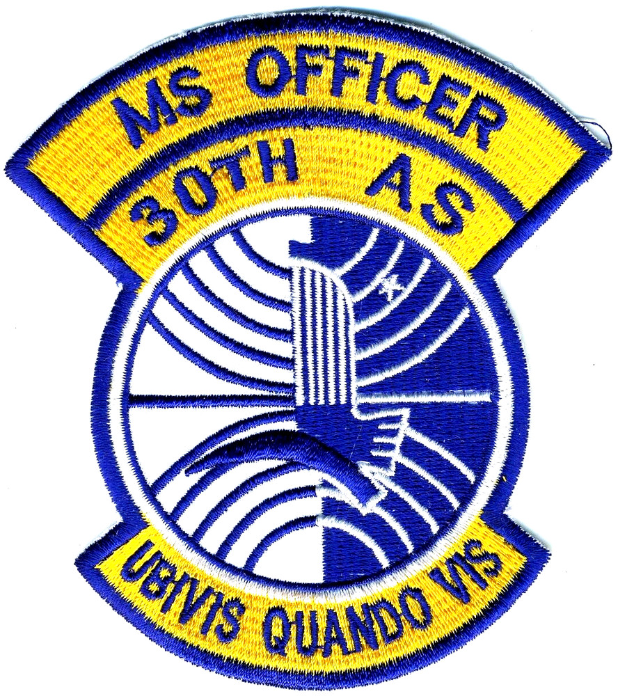 US Air Force Patch:  30th Airlift Squadron Maintenance Supervisor version 2