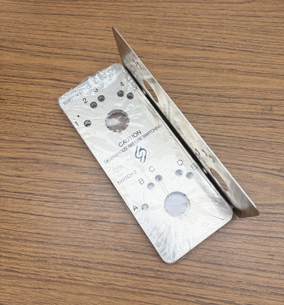 Lot Of 20, Rectangle Front Panel Face Plate Cover, Caution Two Switch