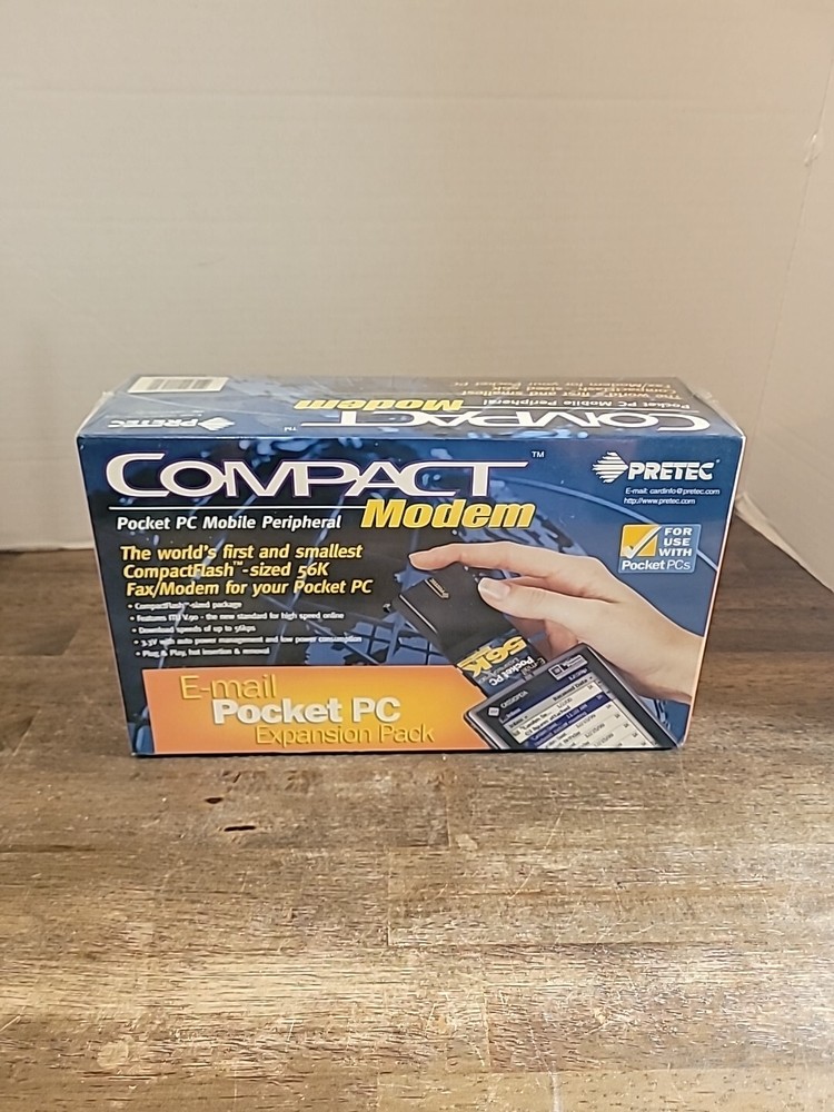 NOS Pretec Compact Modem Pocket Pc Peripheral Email Pocket Pc Expansion Pack...