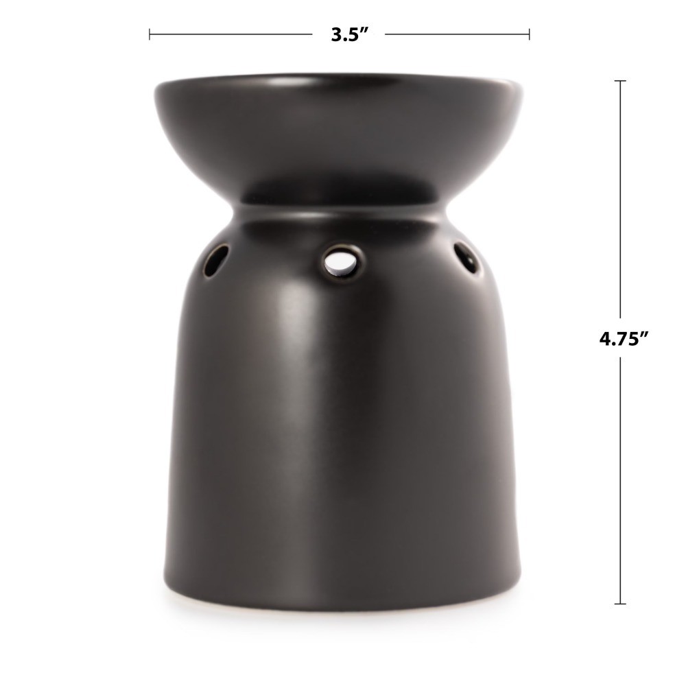 Ceramic Tealight Warmer, Black, 1 Pc