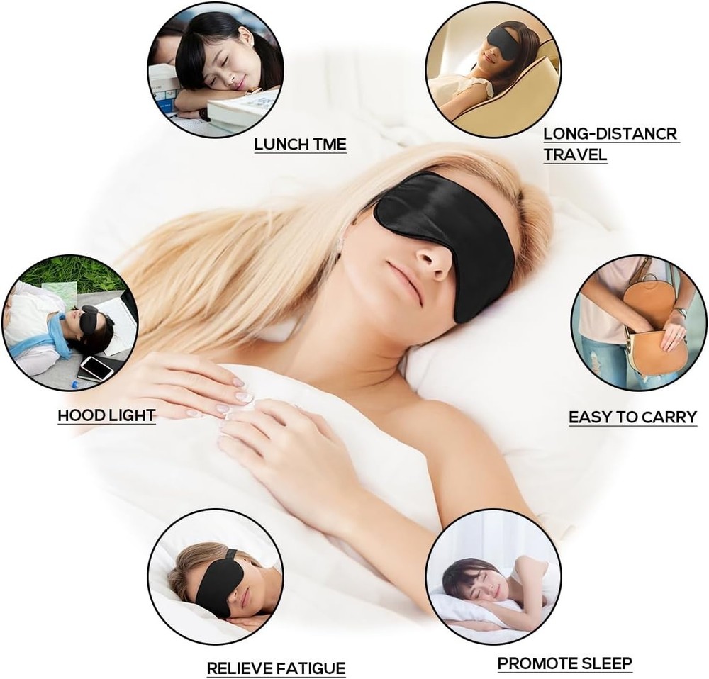 Luxurious Silk Sleep Mask - Adjustable & Light-Blocking for Restful Nights