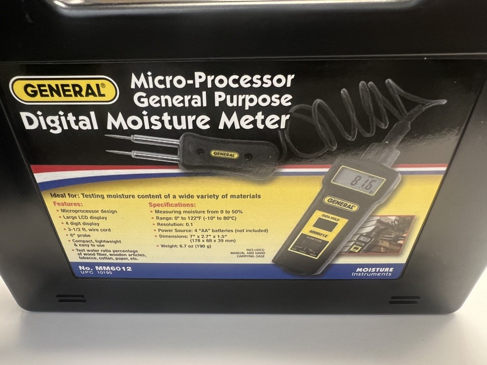 New General Tools MM6012 Digital Microprocessor Moisture Meter