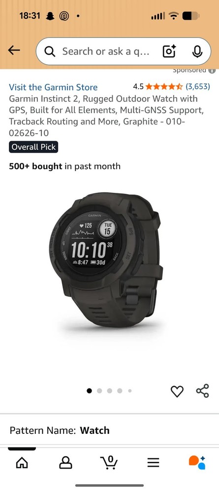 Garmin Instinct 2 Standard Edition GPS Watch - Graphite