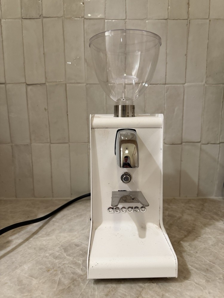Ascaso i-mini Burr Coffee Grinder White Adjustable Grind Espresso