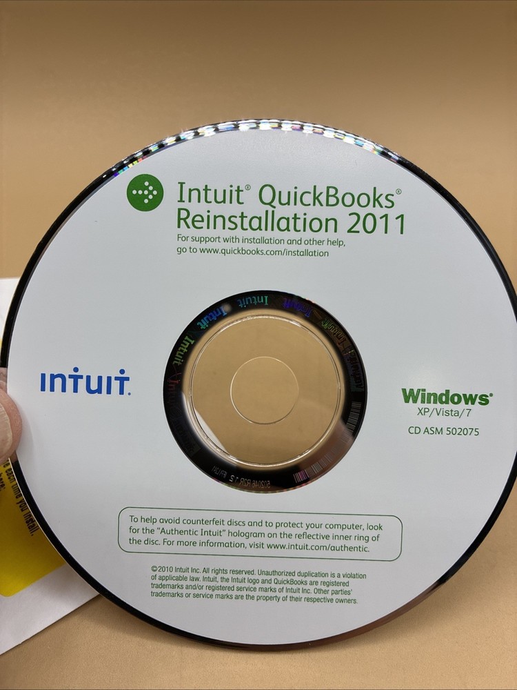 INTUIT QUICKBOOKS ProAdvisor Program 2011 Reinstallation. READ DESCRIPTION