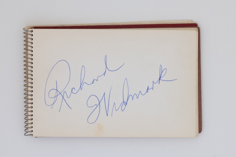 Richard widmark autograph