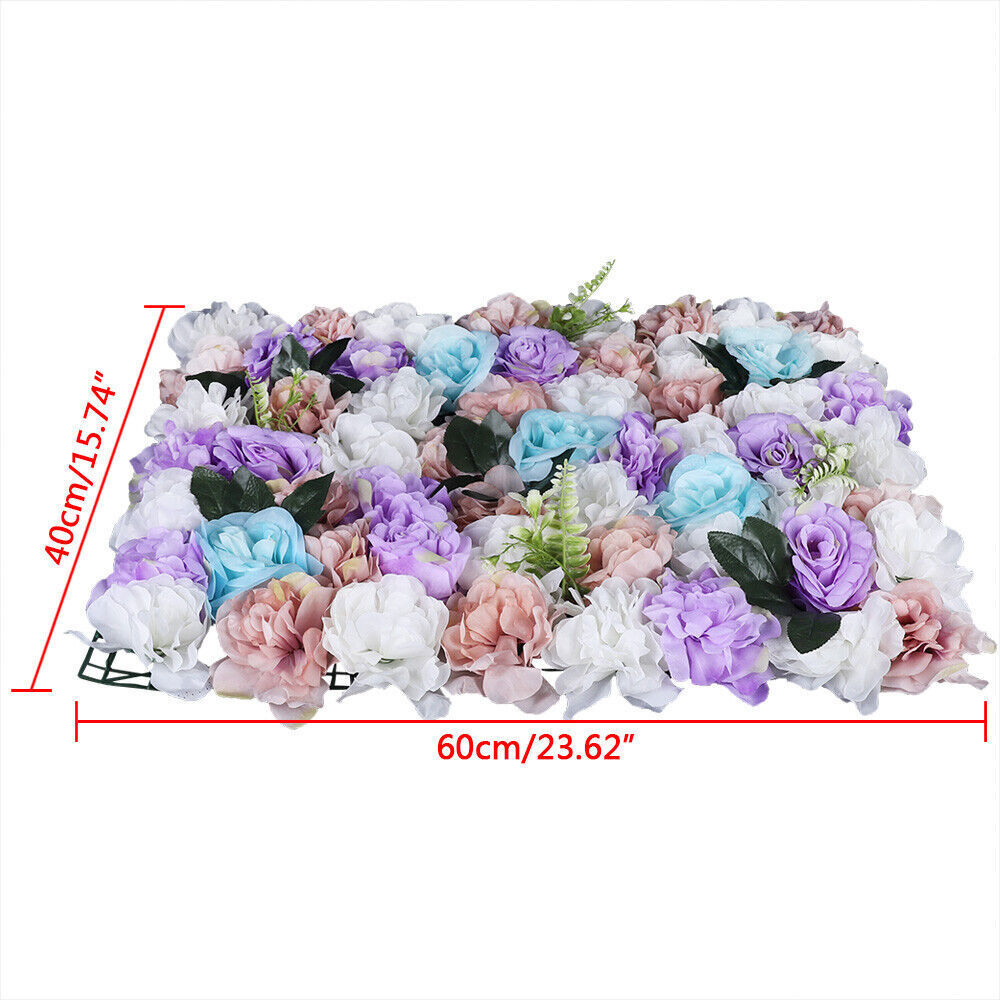 12 Pcs DIY Flowers Wall Frames Artificial Flower Grid Panels Plastic Flower Wall