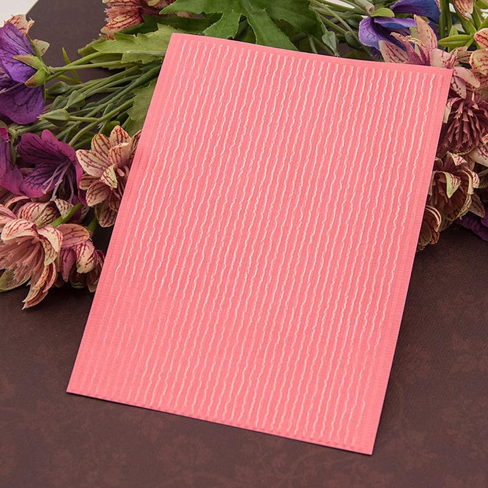 Stripe Background Pattern Plastic Embossing Folder, 3D Textured Impressions W...