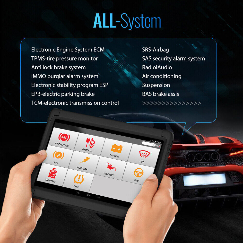 ANCEL OBD2 Scanner Bluetooth Bidirectional Diagnostic Tool 10inch Touch Screen