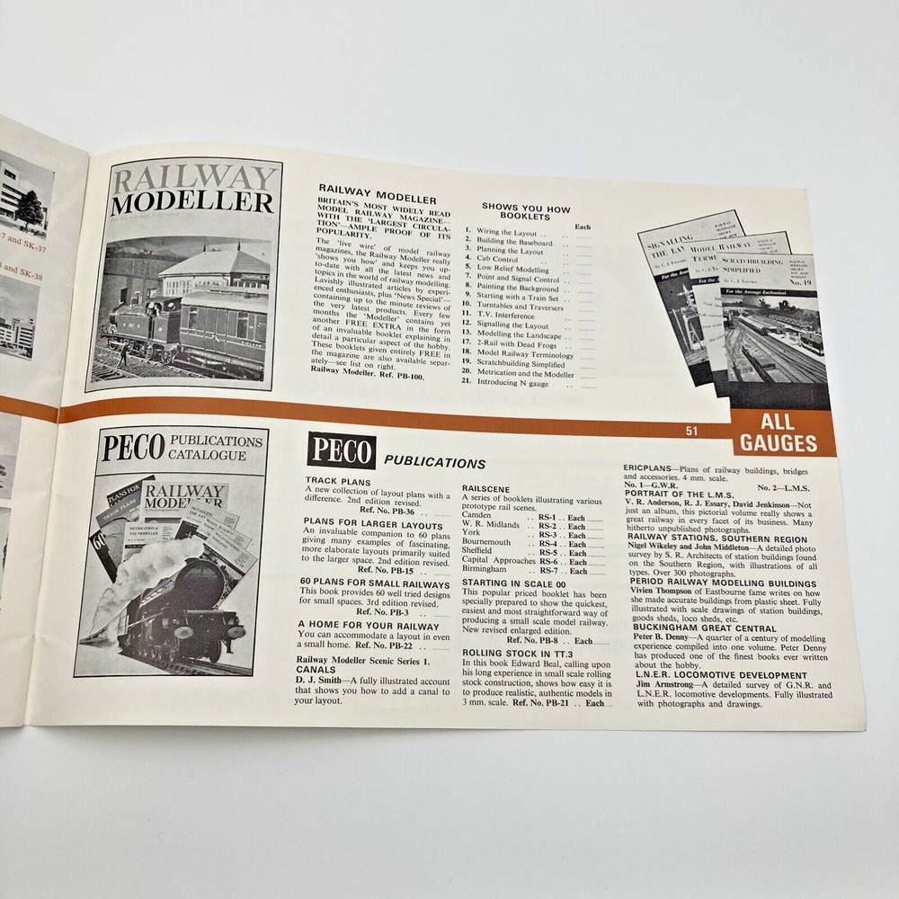 PECO Model Train and Railways Catalog 1971 with Pricelist Insert