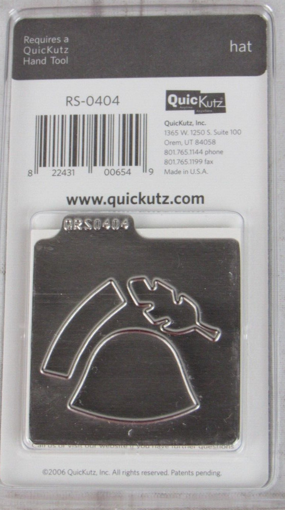 QuicKutz Hat 2x2, 1 Cutting Die Set RS-0404