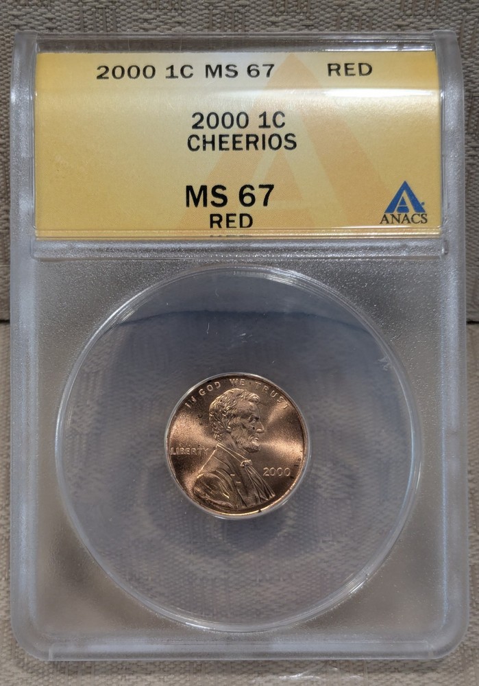 2000 1c Cheerios MS67 RED