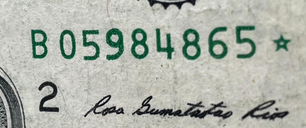 2013 B Duplicate ⭐️ STAR NOTE & Over Ink Double ERRORS Serial Number B05984865*