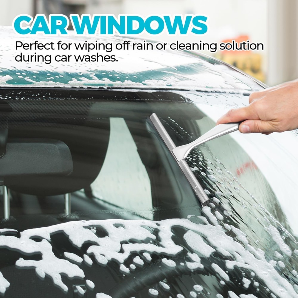 12-Inch All-Purpose Shower Squeegee, Silver