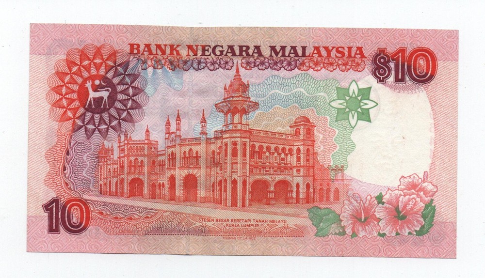 MALAYSIA 10 RINGGIT 1989 PICK 29 LOOK SCANS