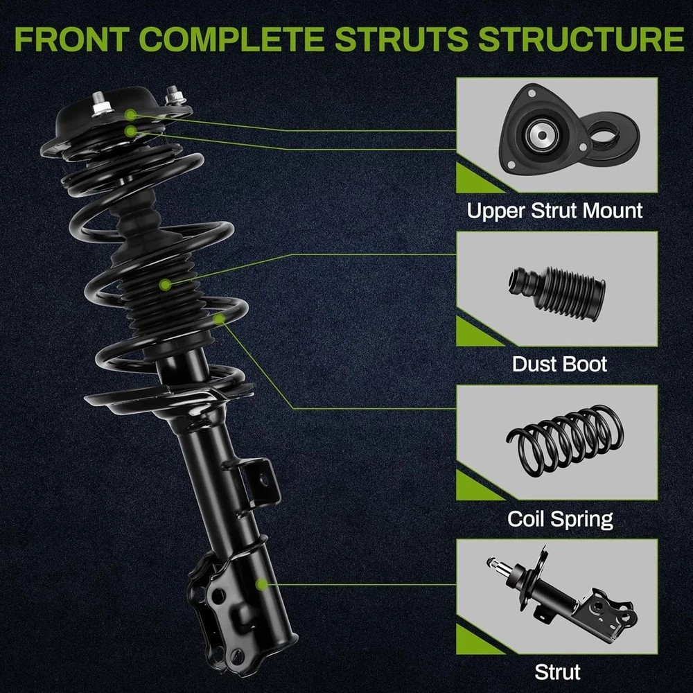 Front Struts Pair for Hyundai Elantra 2011-2016