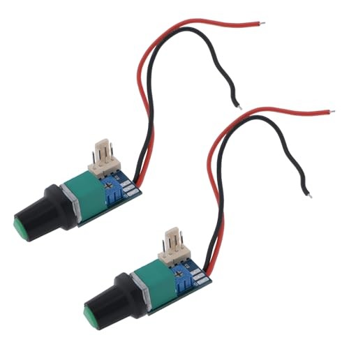 2pcs DC12V PWM Fan Speed ​​Controller with Push Switch for Fan Control