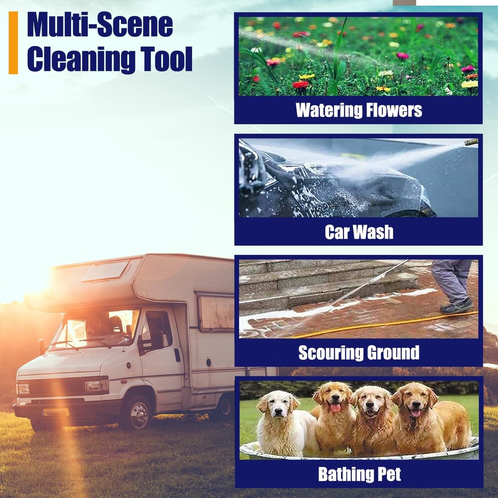 RV Water Heater Flush Wand Metal Tube Tank Rinser for Camper