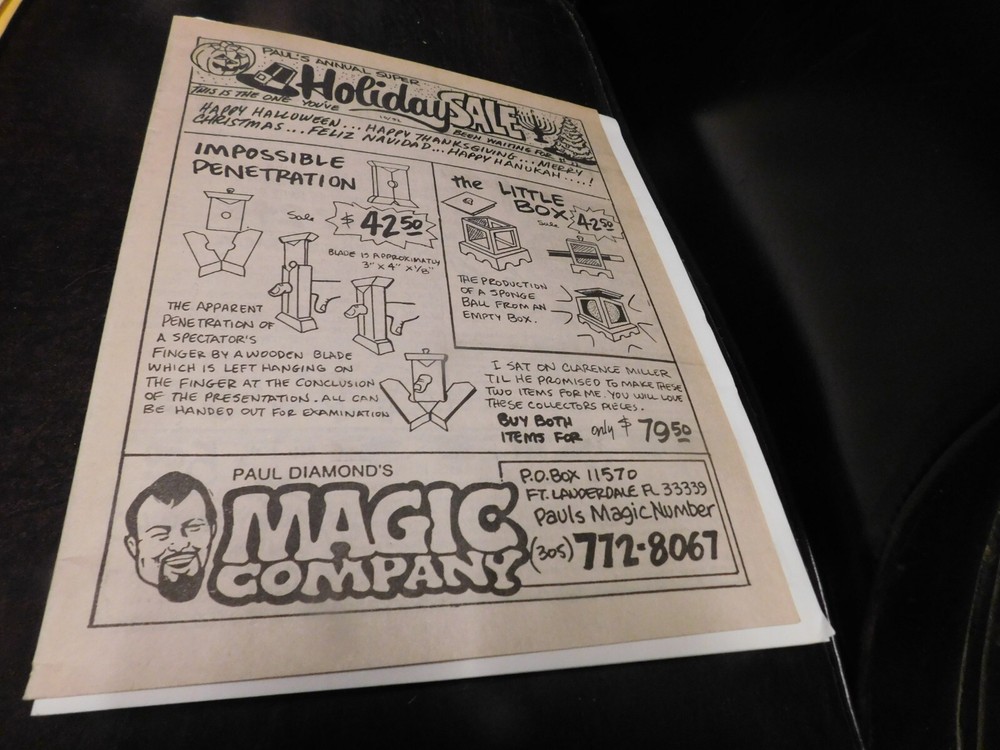 Paul Diamond's  Magic Magazine For Magicians 10/92