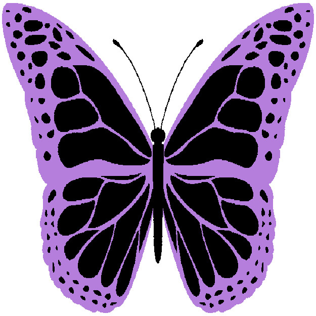 30 Custom Purple Modern Butterfly Personalized Address Labels