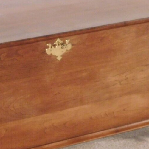 The Bartley Collection 1960s Solid Cherry Chippendale Blanket Chest ON HOLD