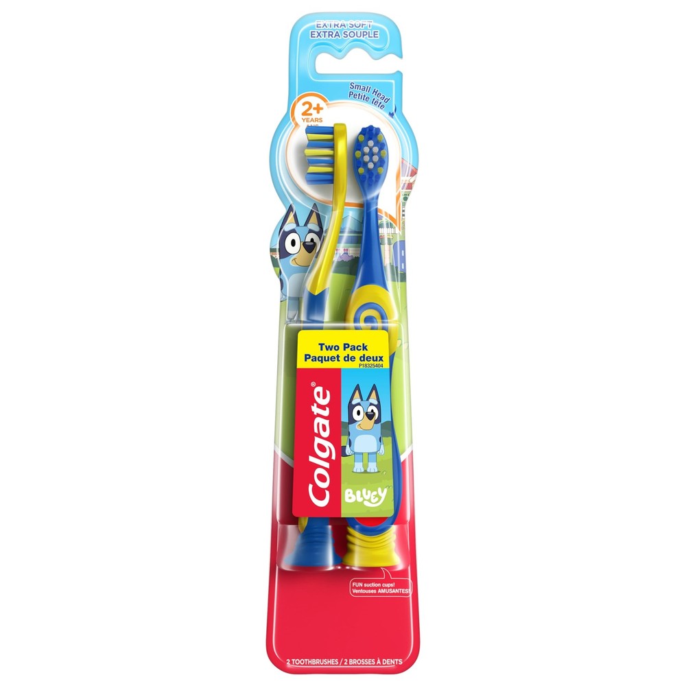 Colgate Bluey Extra Soft Toothbrush for Kids, Kids 2 Count,