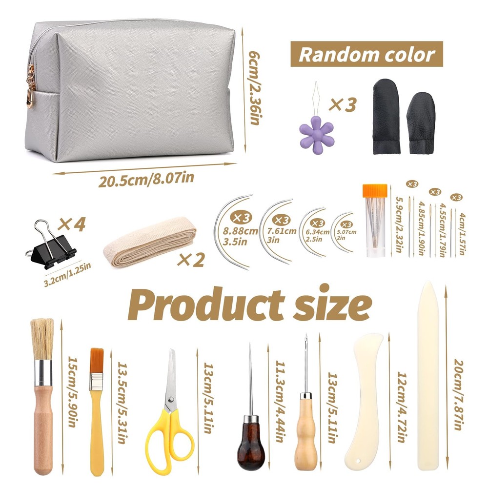 49 Pcs Book Binding Kits for Beginners Hand Bookbinding 49 Pcs, multicolor