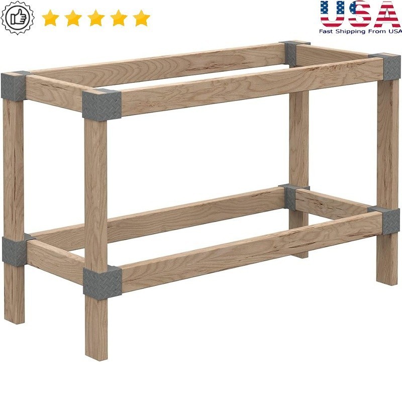 Workbench Kit W/ All Hardware Plans Easy Assembly Sturdy Plastic Brackets New