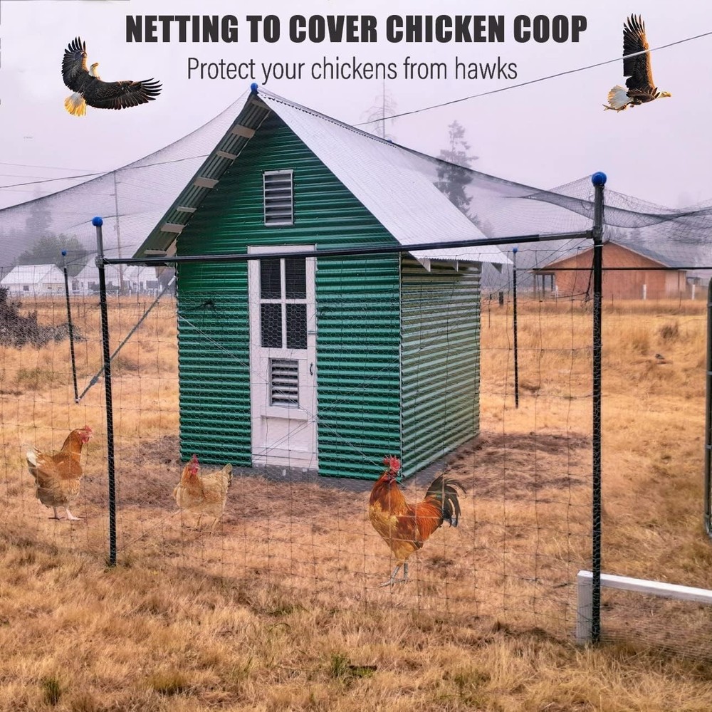 Versatile Garden & Chicken Coop Netting - 50x50 ft Heavy-Duty Mesh Solution