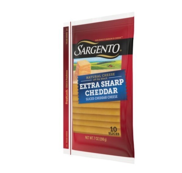 Sargento Sliced Extra Sharp Natural Cheddar Cheese, 10 count, 7 oz 2 Pack