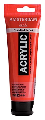 Amsterdam Acrylic Naphthol Red Medium 120ml Durable Lightfast Paint 4oz