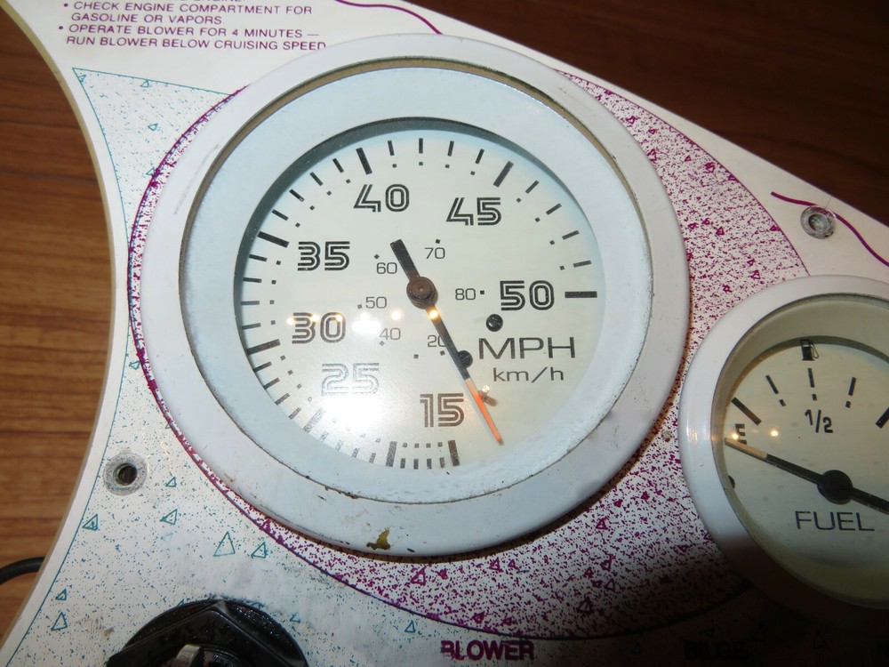 Cyclone Boat Dash Instrument Panel with Gauge Cluster, key switch & key