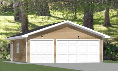 28x28 2-Car Garage -- 784 sqft -- PDF Floor Plan -- Model 3R