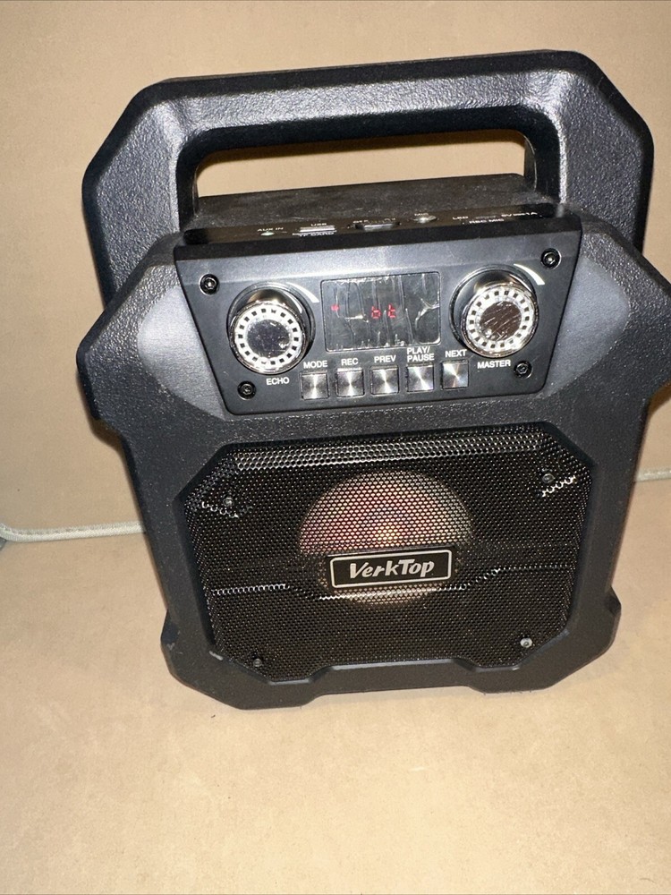 VerkTop KP-06 Black Portable Bluetooth Karaoke Speaker - Microphone Missing