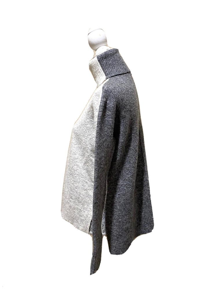 Athleta Turtleneck Sweater Womens XS Gray Wool Blend Long Sleeve Pullover Top